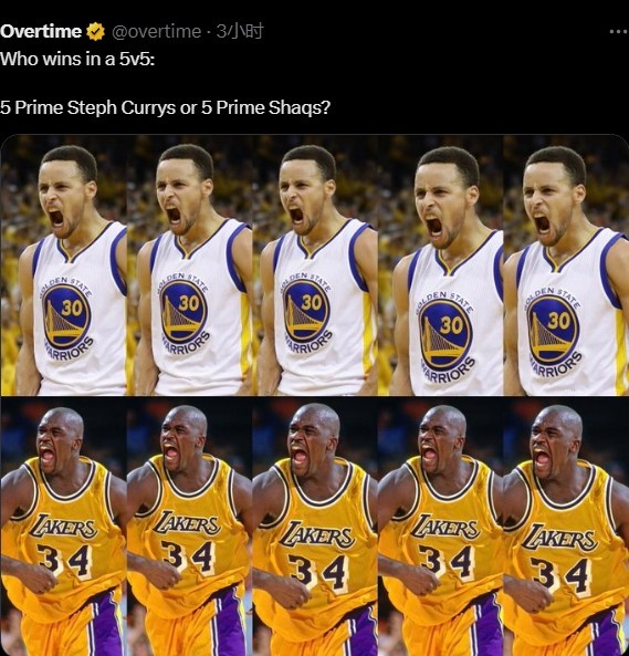 沙巴体育平台-5个鲨鱼对阵5个库里谁赢？奥尼尔：库里赢&amp;他没有弱点 我罚球不行